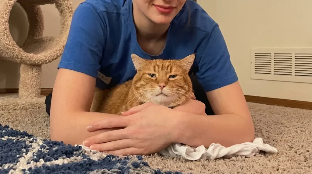 chaton roux abandonné